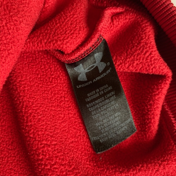 Under Armour Red Hooded Sweatshirt - Picture 6 of 8